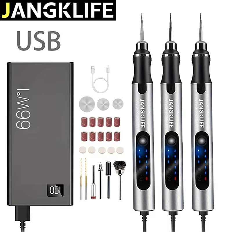 Cordless Rotary Tool Kit Accessories - JANGKLIFE Kit Utensile Rotante Ricaricabile USB