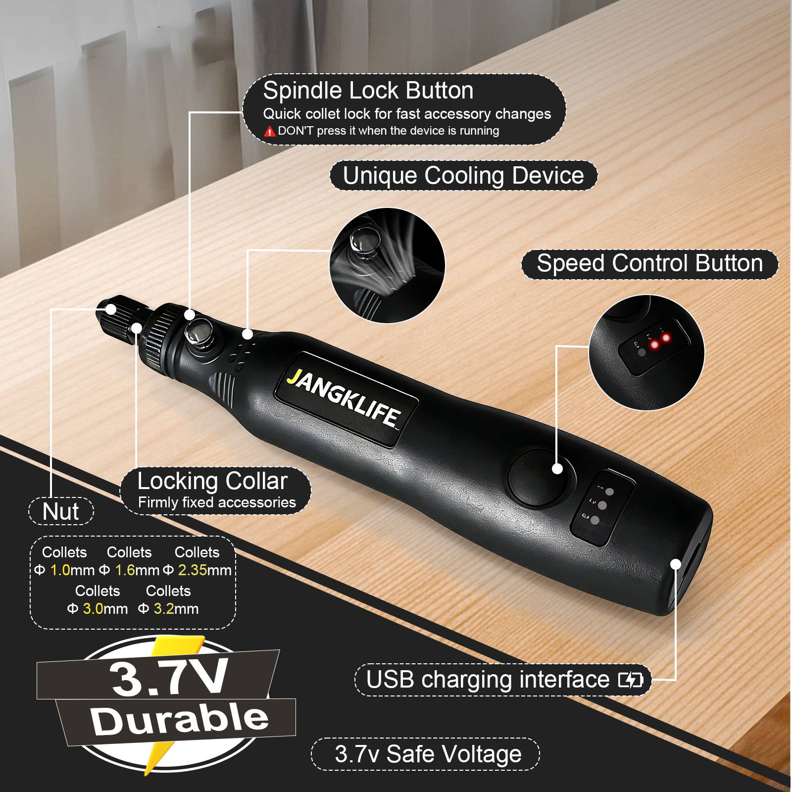 JANGKLIFE Kit di utensili rota - Cordless Rotary Tool Kit Accessories recensione e prezzo