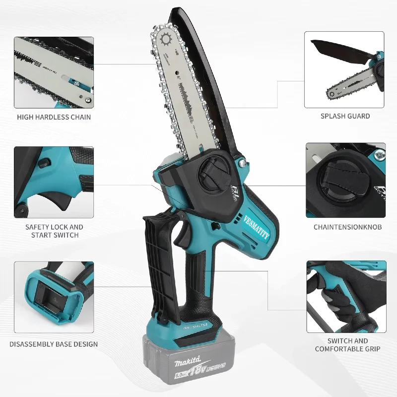 VESMATITY Motosega Elettrica C - Mini Electric Chainsaw 6 Inch recensione e prezzo