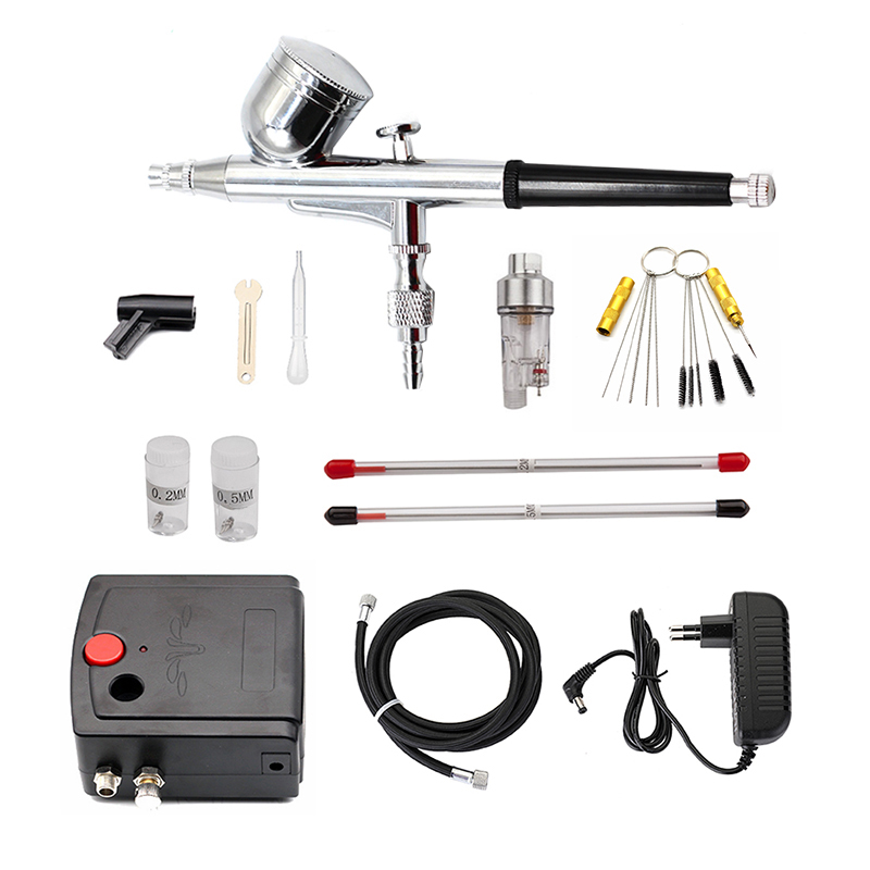 Aerografo per pistola a spruzz - Airbrush Kit With Mini Compressor recensione e prezzo