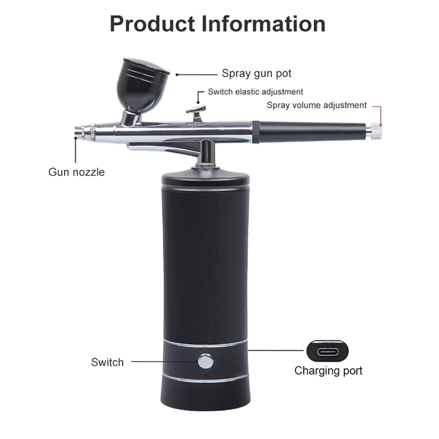 Kit aerografo portatile con co - Airbrush Kit With Mini Compressor recensione e prezzo